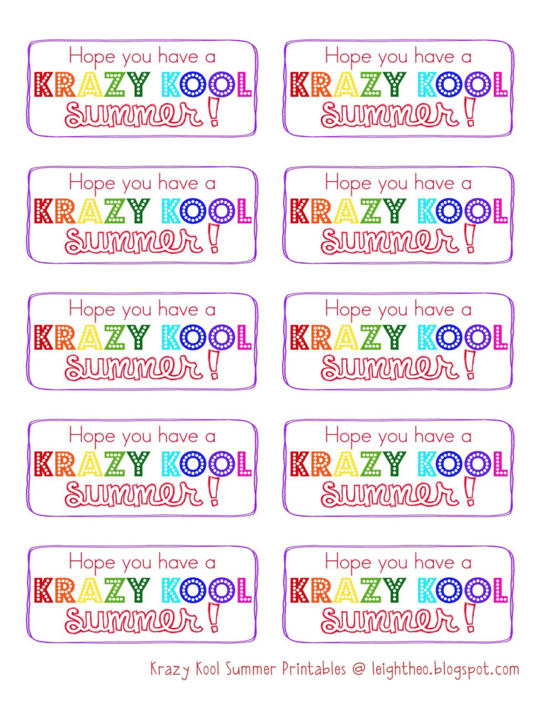 Have A Cool Summer Free Printable Tags