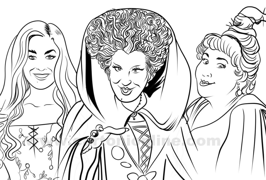 Hocus Pocus Pictures To Color Free Printable Templates