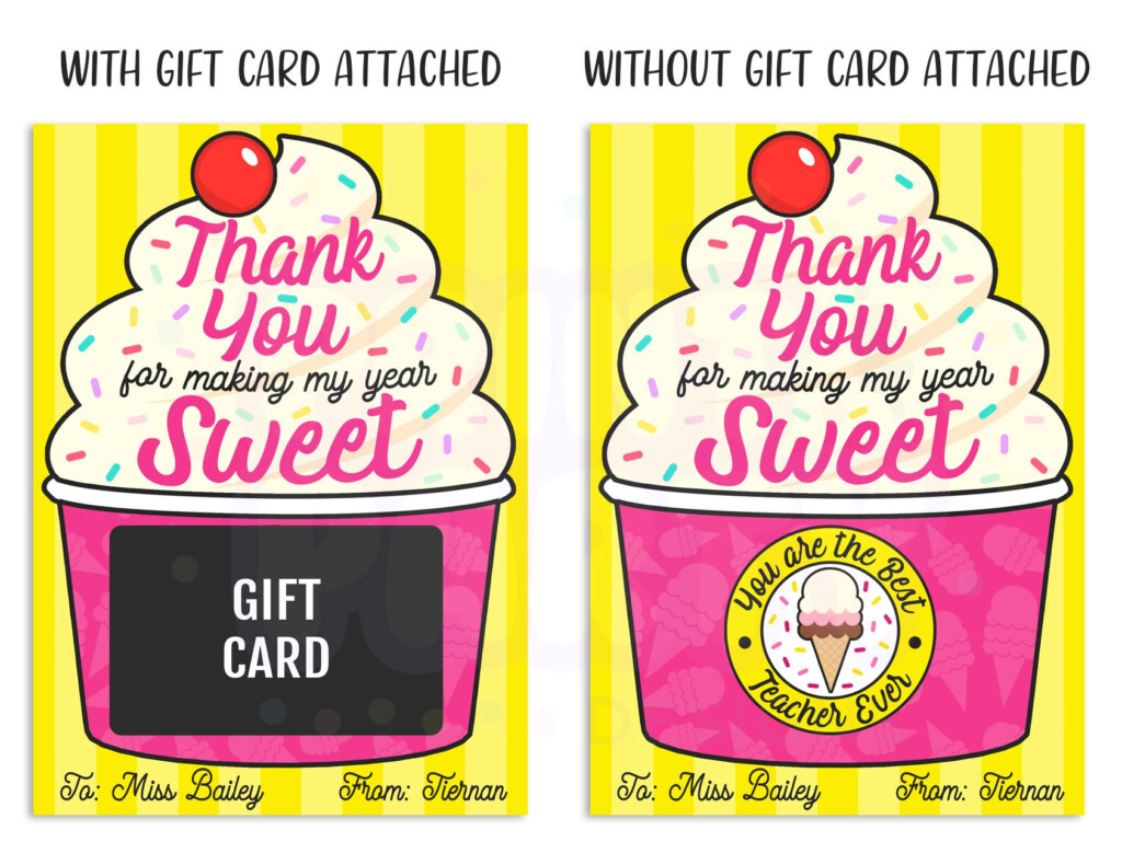 Ice Cream Teacher Appreciation Free Printable