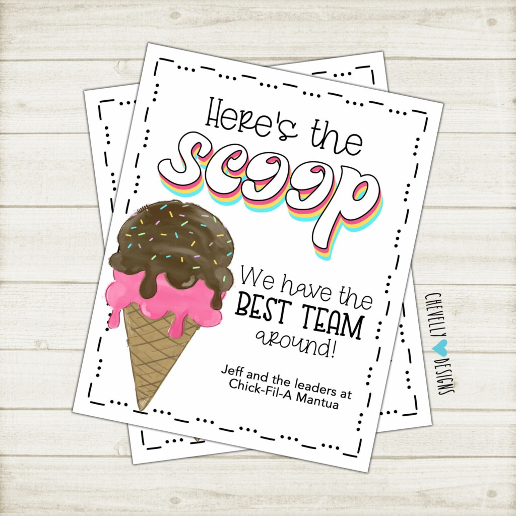 Ice Cream Teacher Appreciation Free Printable