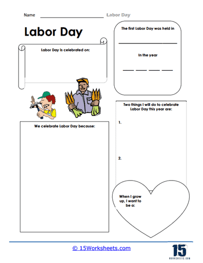 Labor Day Worksheets 15 Worksheets