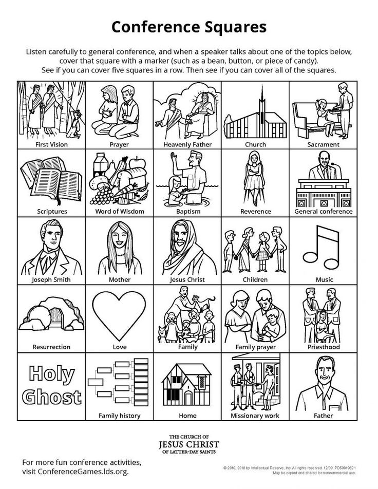 Lds General Conference Printables Printable Word Searches