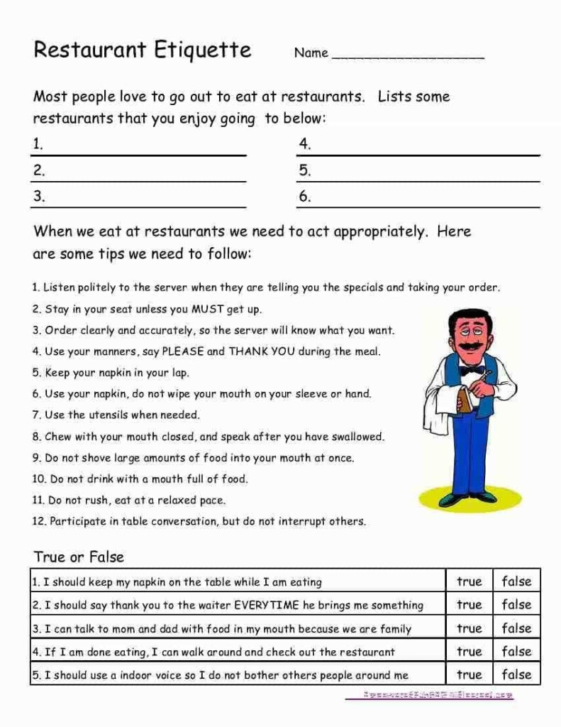 Life Skills Activities Worksheets