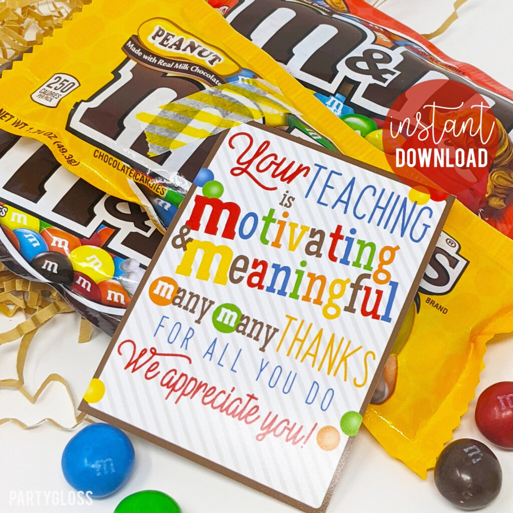 M M Teacher Appreciation Printable