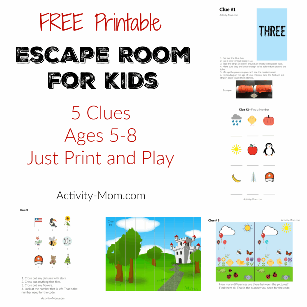 Make Your Own Escape Room Challenge For Kids FREE Printable The 