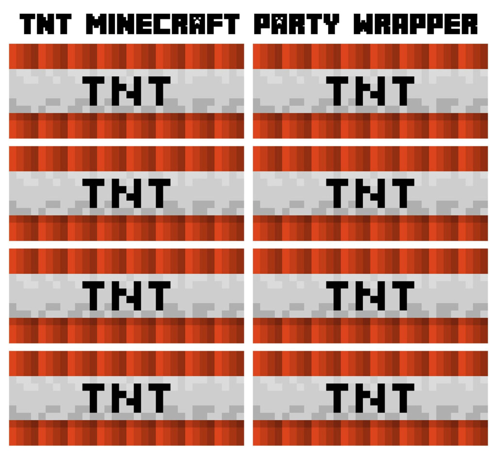 Minecraft Tnt Free Printable Printable Computer Tools