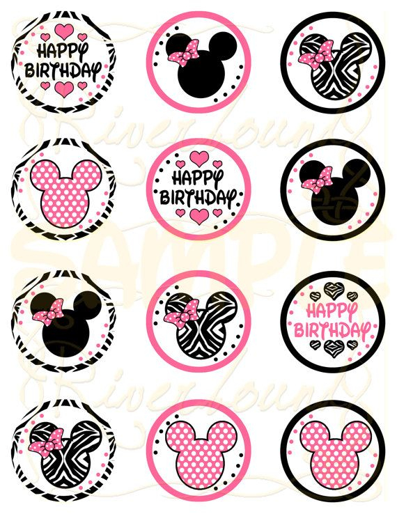 Minnie Mouse Cupcake Toppers Free Printable