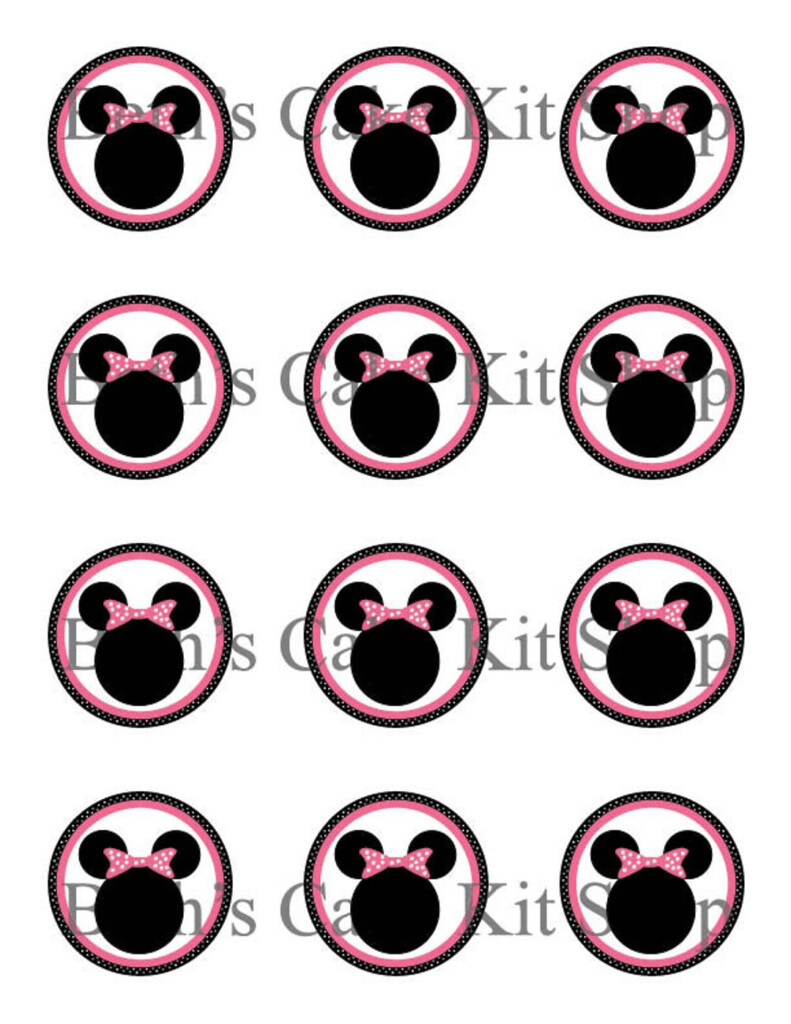 Minnie Mouse Printable Cupcake Toppers