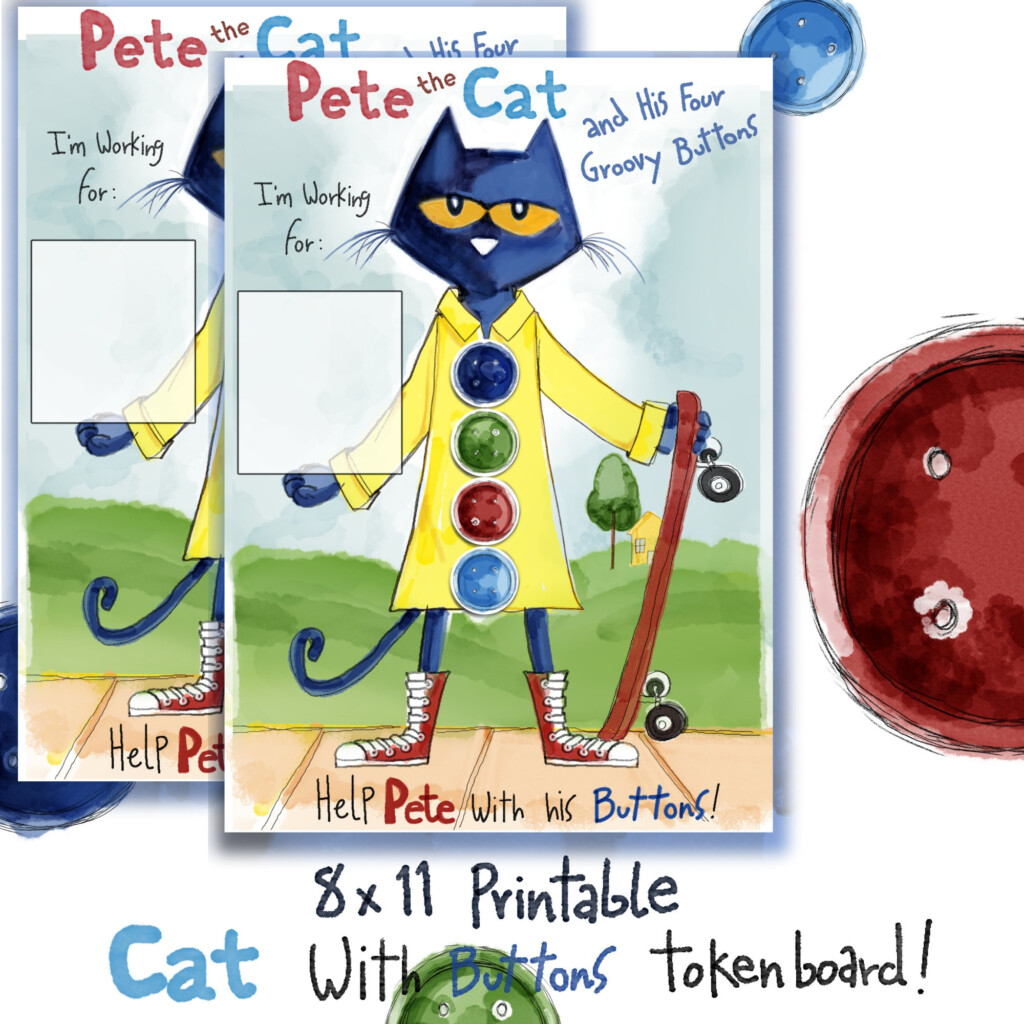 Pete The Cat And His Four Groovy Buttons Printables