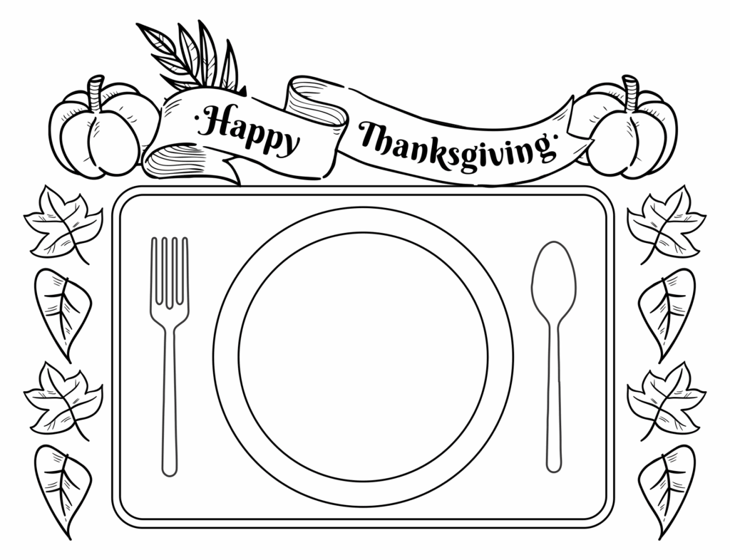 Placemats To Color 10 Free PDF Printables Printablee