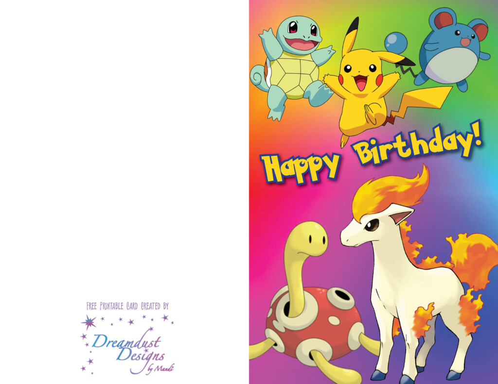 Pokemon Birthday Card Printable