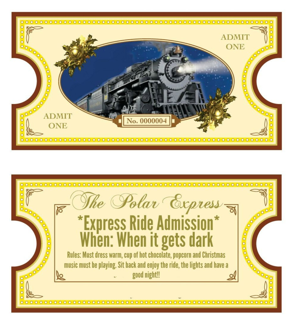 Polar Express Ticket Printable Pdf Free Printable Templates Free
