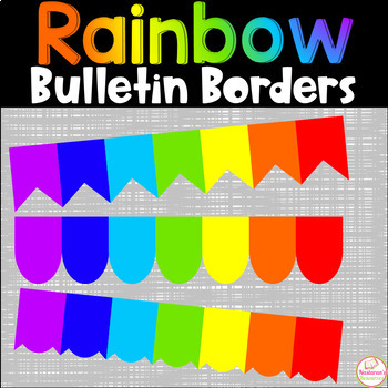 Printable Bulletin Board Borders Rainbow Bright Classroom Decor Back To 