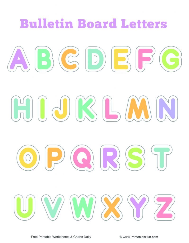 Printable Bulletin Board Letters Printable Templates