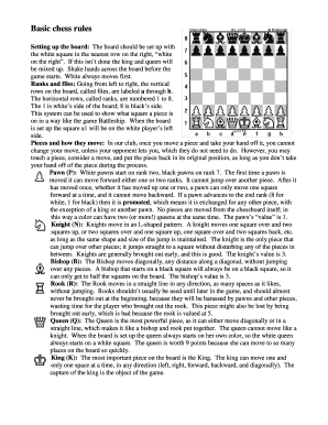 Printable Chess Rules Pdf Fill Online Printable Fillable Blank 