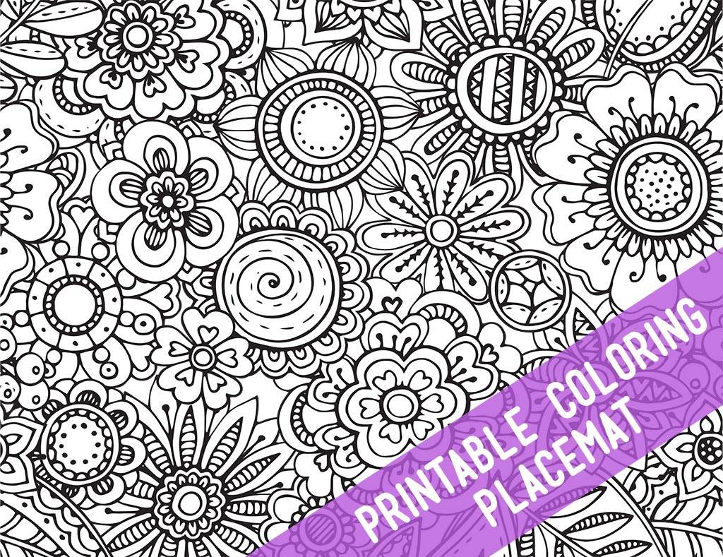 Printable Coloring Placemats The Crafting Chicks