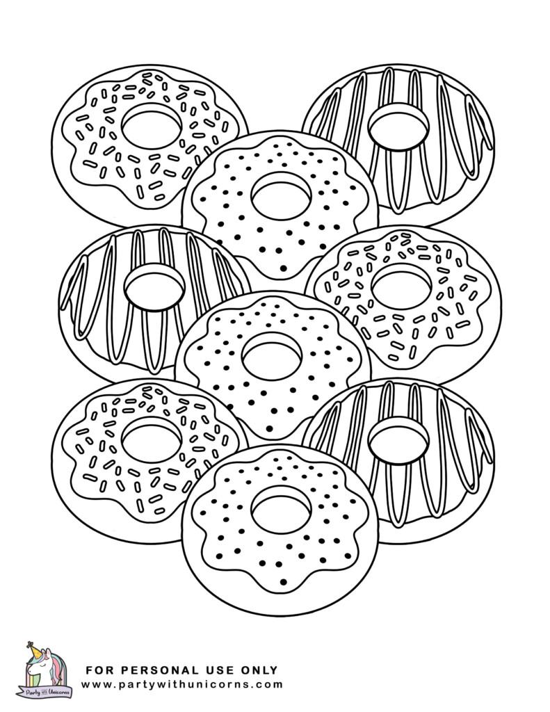 Printable Donut Coloring Pages Free Printable Templates