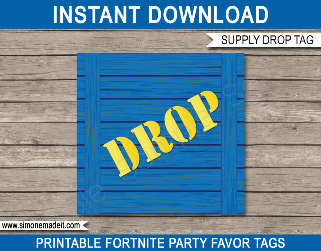 Printable Fortnite Drop Box