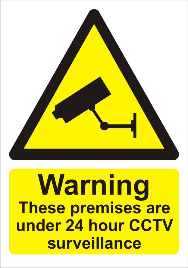 Printable Free Printable Cctv Warning Signs Printable Word Searches