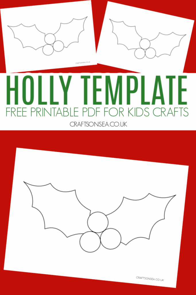 Printable Holly Leaf Template