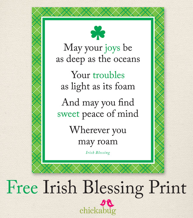 Printable Irish Blessing