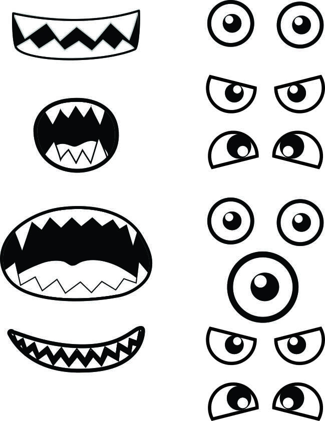 Printable Monster Faces