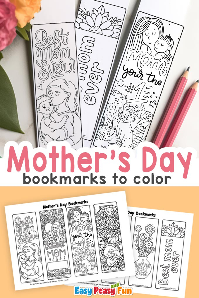 Printable Mother 39 s Day Bookmarks To Color Easy Peasy And Fun