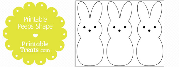 Printable Peeps Shape Template Printable Treats