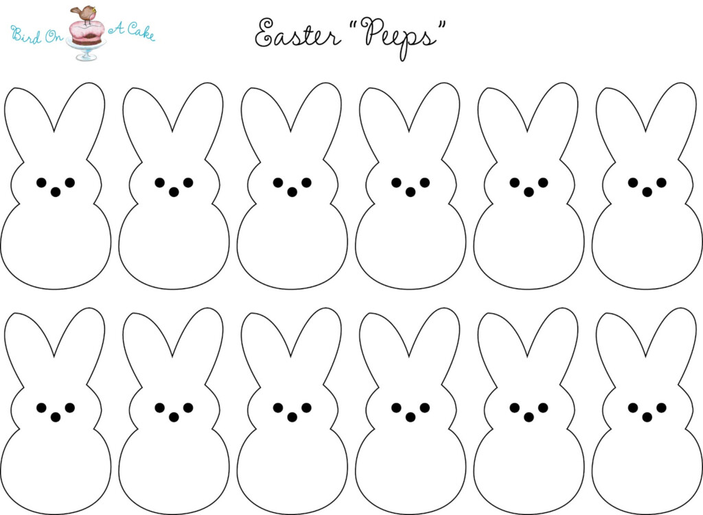 Printable Peeps Template Easter Pinterest