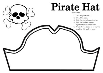 Printable Pirate Hats Free Template 