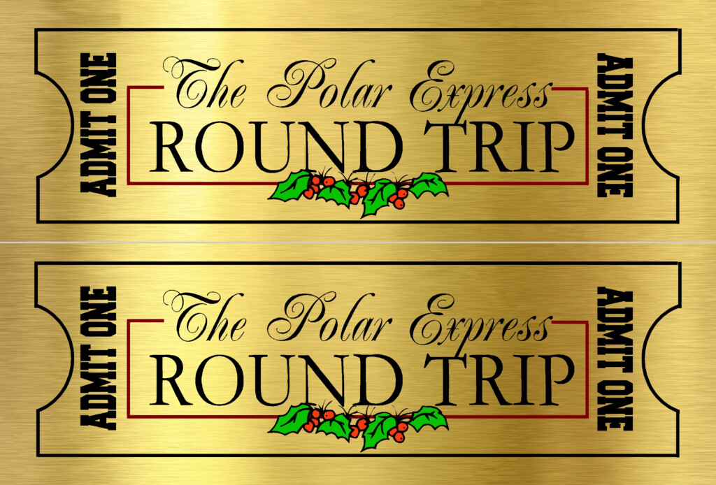 Printable Polar Express Golden Ticket Template Printable Templates