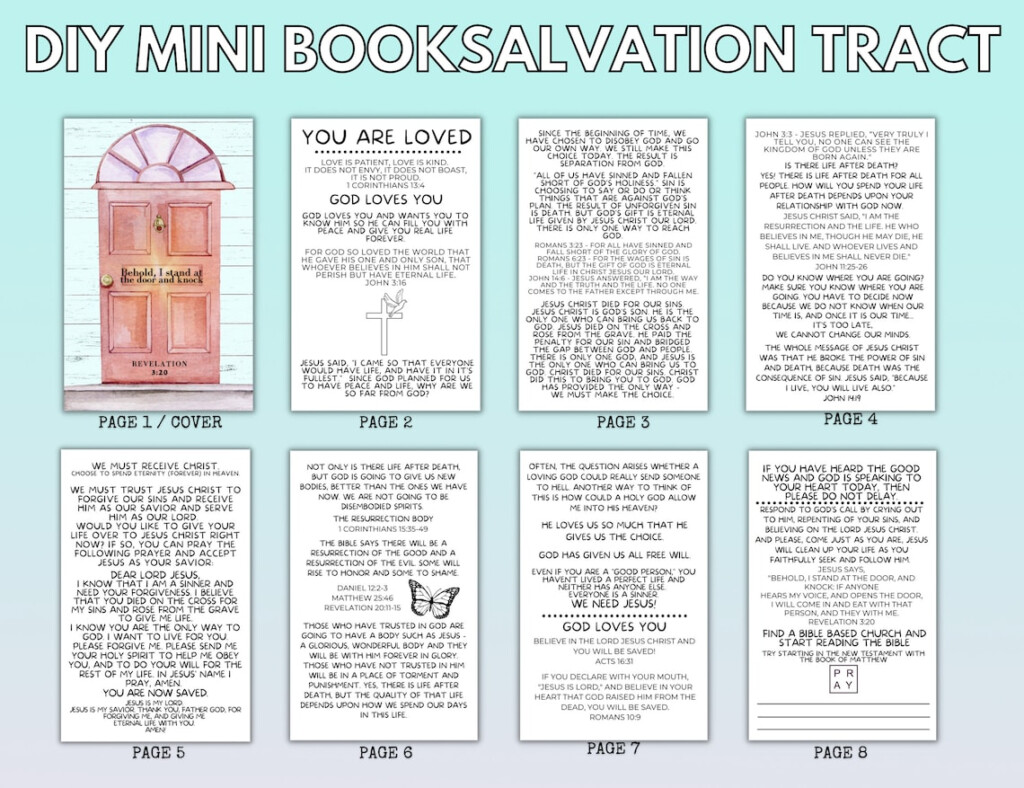 Printable Salvation Tracts Gospel Tracts Christian Tracts To Etsy