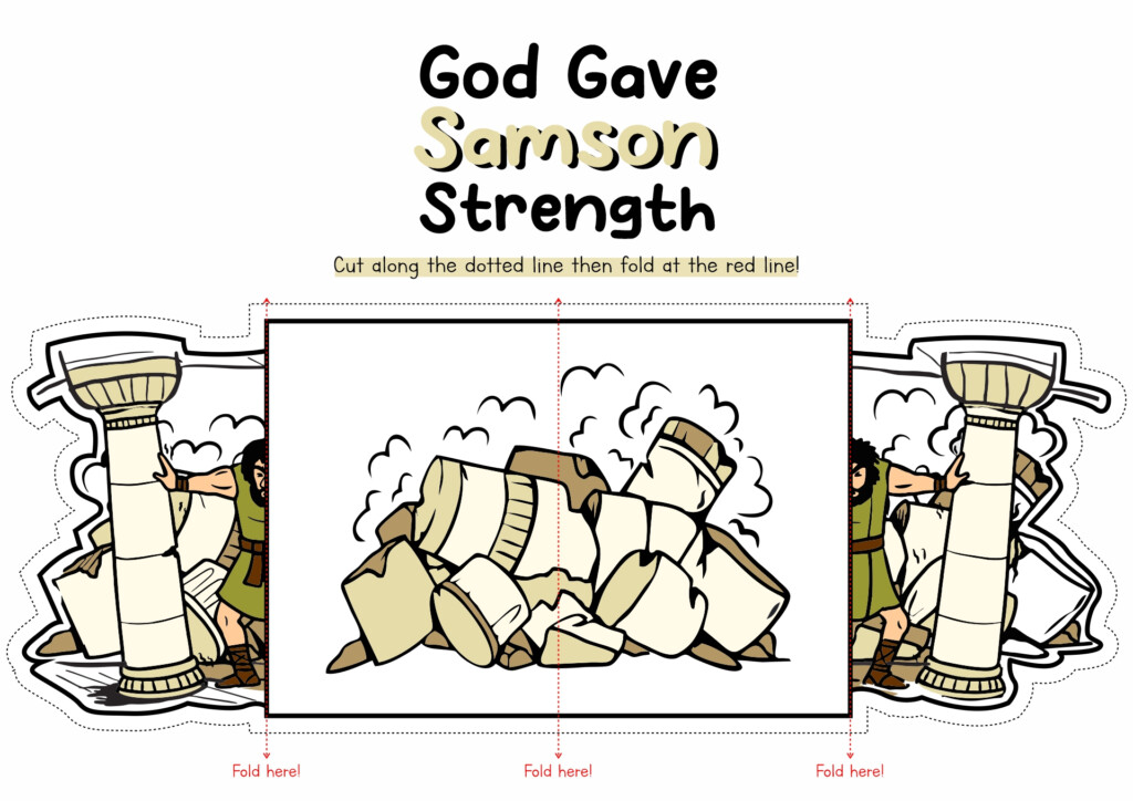 Printable Samson Bible Craft