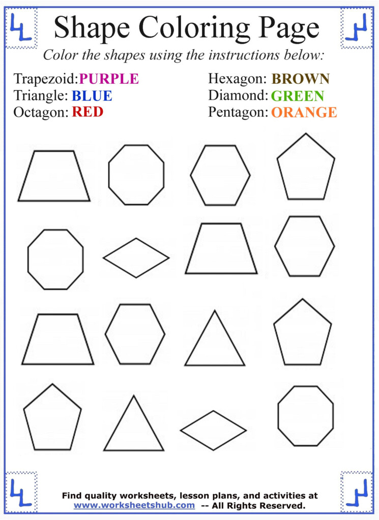 Printable Shapes Page