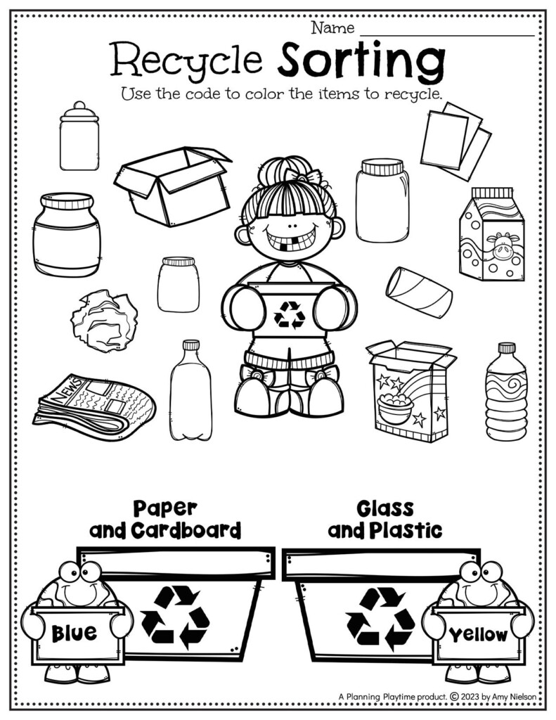 Recycling Worksheets For Preschoolers 30 Recycling Worksheet