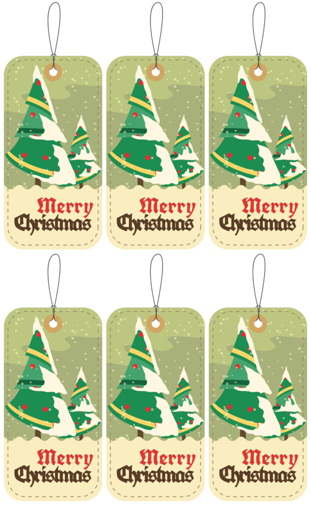 Retro Christmas Tags 10 Free PDF Printables Printablee