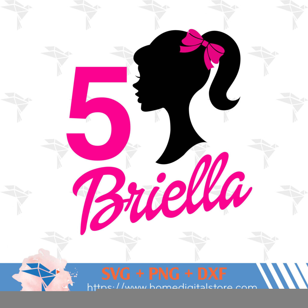 Silhouette Free Printable Editable Girls Birthday Gift Tags Svg File 