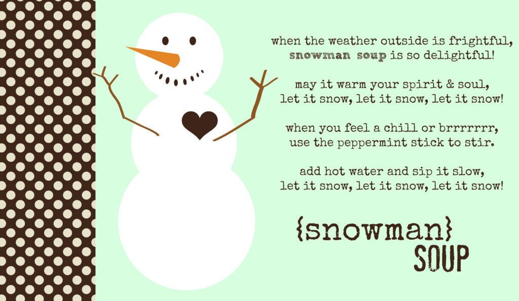Snowman Soup Free Printable