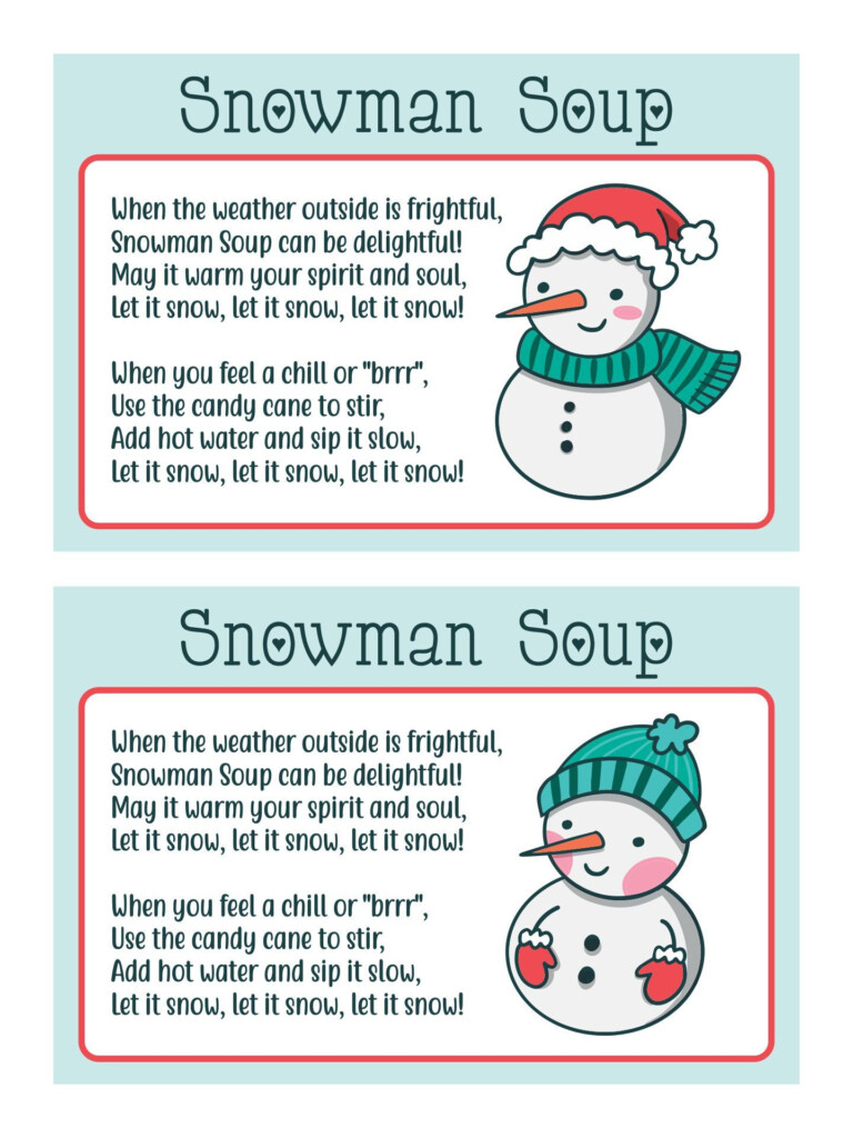 Snowman Soup Printable Labels Printable Sight Words List