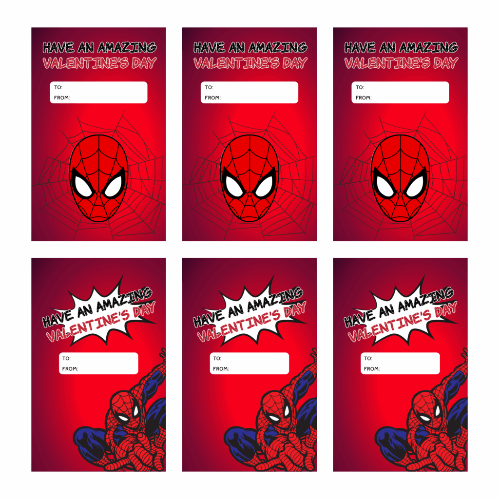 Spider Man Valentine 39 s 10 Free PDF Printables Printablee