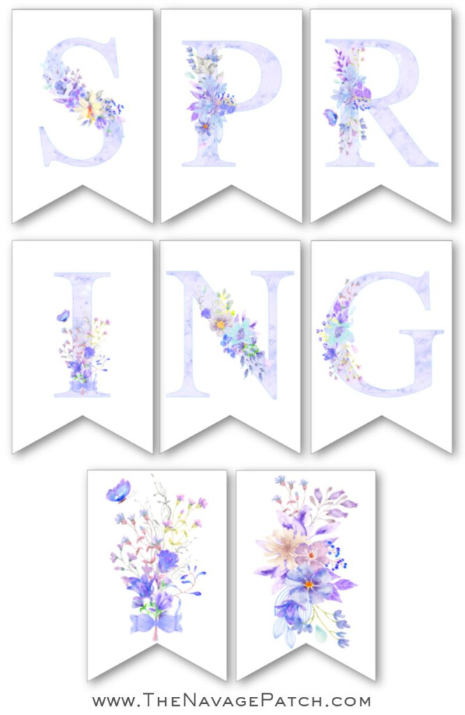 Spring Banner Free Printable