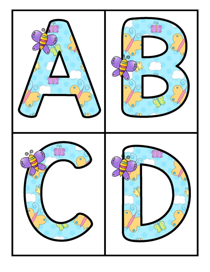 Spring Butterflies Large Alphabet Letters Upper And Lower Case FREE 