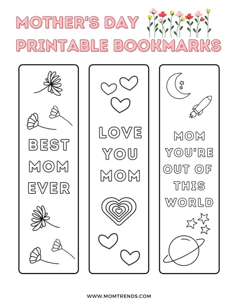 Sweet Mother 39 s Day Bookmark Printable MomTrends