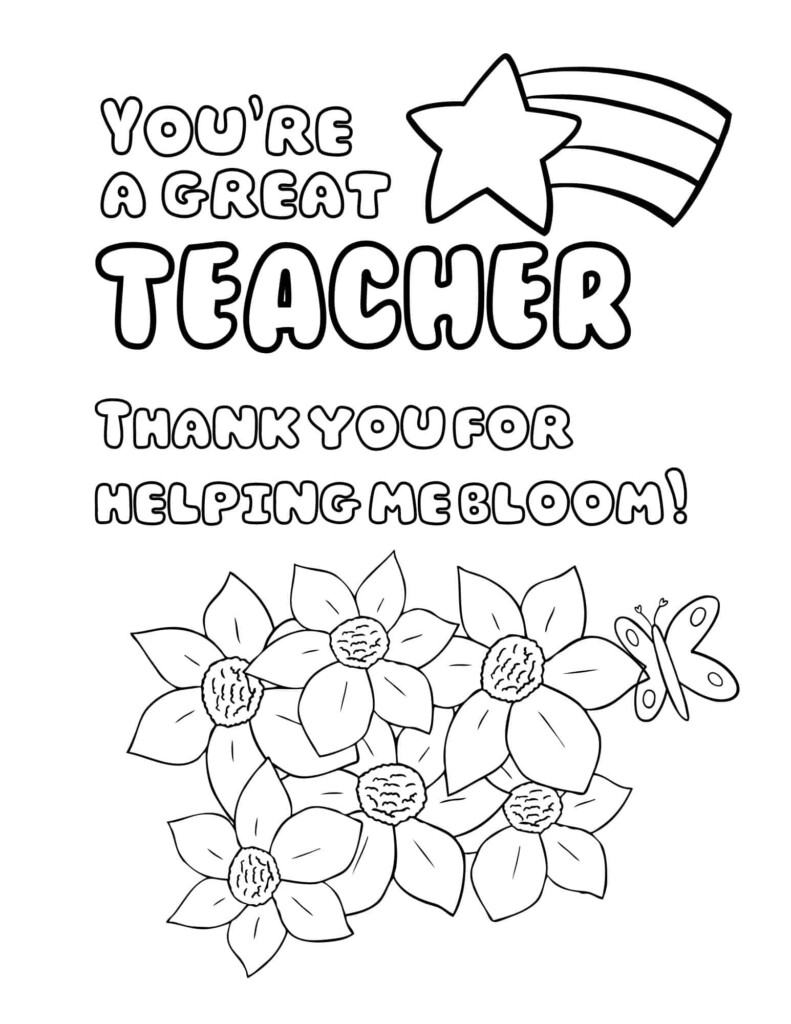 Teacher Appreciation Coloring Pages Free Printables 