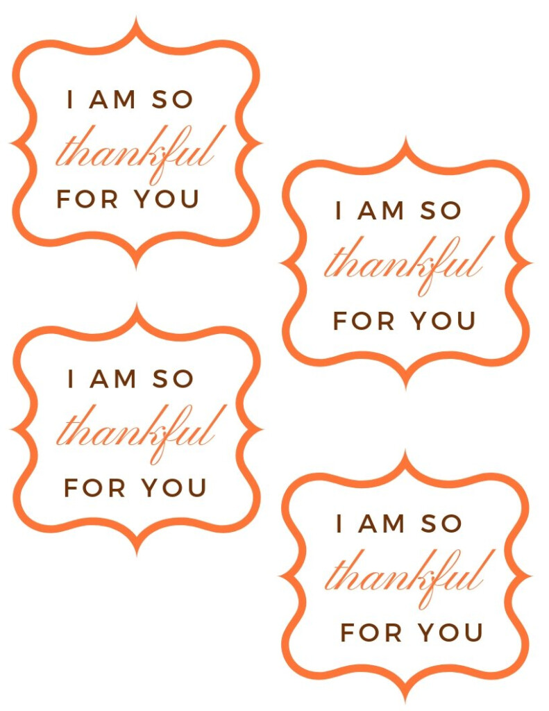 Thankful For You Gift Tags Free Printable