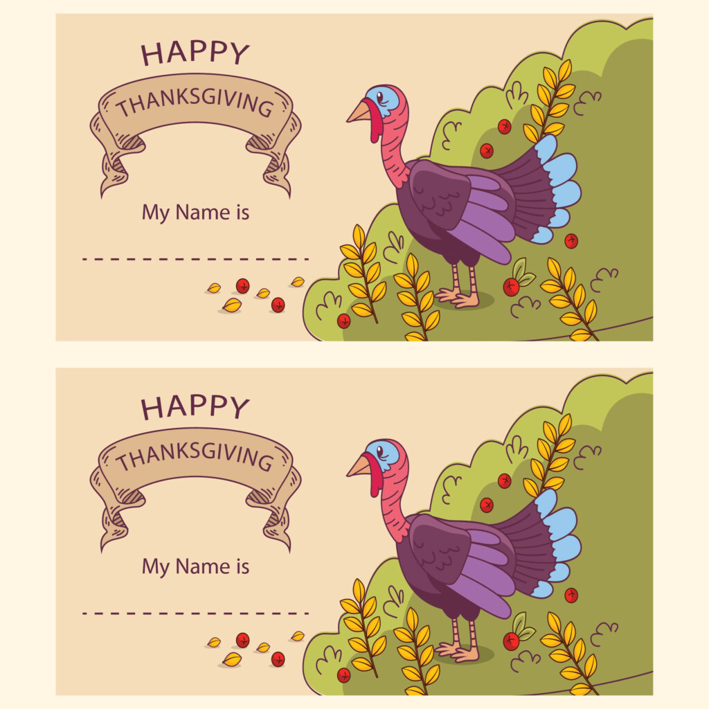Thanksgiving Name Tags Templates 13 Free PDF Printables Printablee
