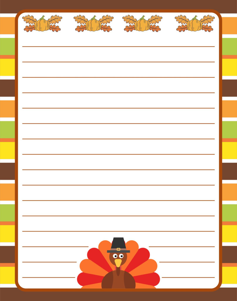 Thanksgiving Writing Paper 10 Free PDF Printables Printablee