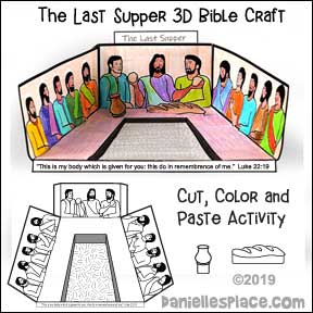 The Last Supper 3D Paper Bible Display And Learning Activity 