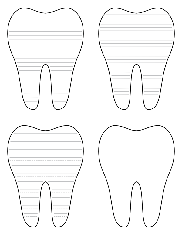 Tooth Template Printable Printable Word Searches