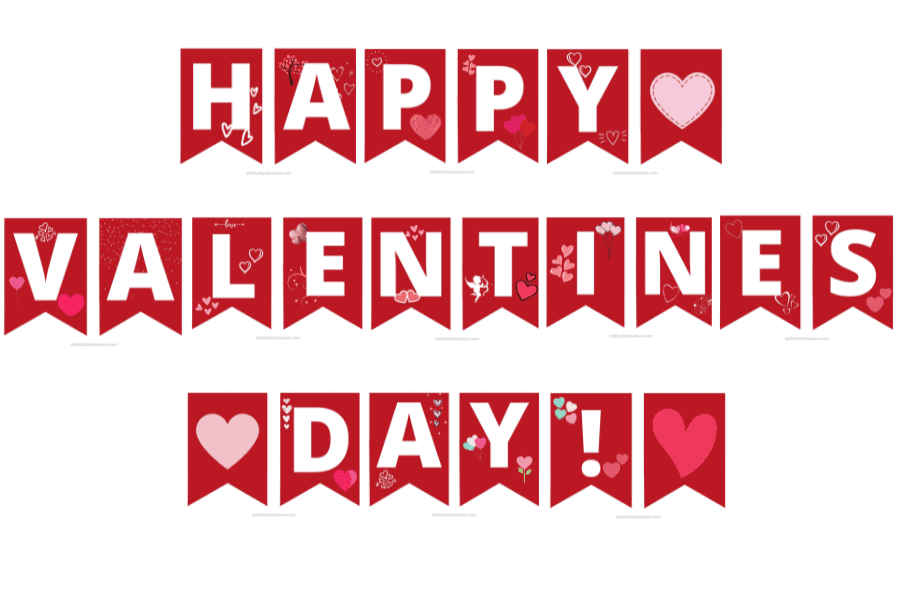 Valentine 39 s Day Banner Free Printable Add A Little Adventure